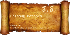 Belcsug Barbara névjegykártya